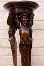 Renaissance style Pedestal in Walnut, France 19th century