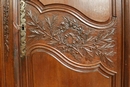 Normandy  style French armoire in Oak, France 18 th century