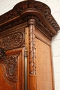 French Normandy style Armoire in Oak, France 19th century