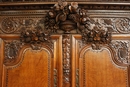 French Normandy style Armoire in Oak, France 19th century