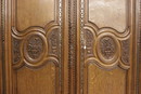 Normandy style Armoire in Oak, France 19th century