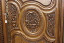 Normandy style Armoire in Oak, France 19th century