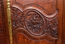 Normandy style Armoire in Oak, France 18th century