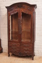 Louis XV style Display cabinet in Walnut, France 1900