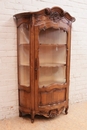 Louis XV style Display cabinet in Walnut, France 1920