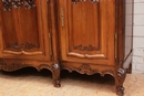 French provencal style Sideboard in walnut and marble, France 1900