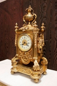 Gilt bronze clock