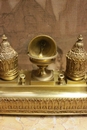 Gothic style Inkwell set in gilt bronze, France 19th century