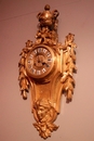 style Clock in gilt bronze 19th century