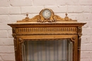 Louis XVI style Display cabinet in gilt wood and wedgewood, France 19th century