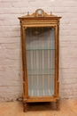 Louis XVI style Display cabinet in gilt wood and wedgewood, France 19th century