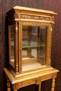 Louis XVI style Display cabinet in gilt wood, France 1900