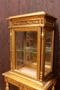 Louis XVI style Display cabinet in gilt wood, France 1900