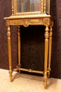 Louis XVI style Display cabinet in gilt wood, France 1900