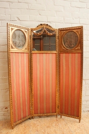 Gilt louis XVI folding screen