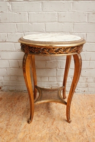 Gilt Louis XVI table wit marble