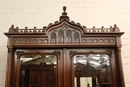 Gothic bedroom in Walnut, France 19th century