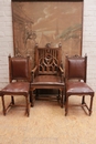 Gothic style Chairs in Walnut, France 19th century