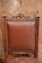 Gothic style Chairs in Walnut, France 19th century