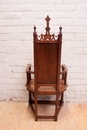 Gothic style Arm chair in Walnut, France 19th century