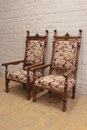 Gothic style Arm chairs in Walnut, France 19th century