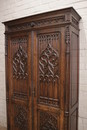 Gothic style Armoire in Oak, France 19th century