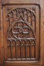 Gothic style Armoire in Oak, France 19th century