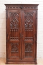 Gothic style Armoire in Walnut, France 19th century