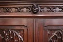 Gothic style Armoire in Walnut, France 19th century
