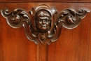 Gothic style Bookcase in Walnut, France 19th century