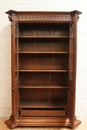 Gothic style Bookcase in Oak, France 19th century