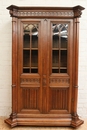 Gothic style Bookcase in Oak, France 19th century