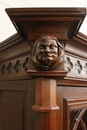 Gothic style Bookcase in Oak, France 19th century