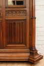 Gothic style Bookcase in Oak, France 19th century