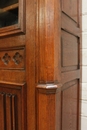 Gothic style Bookcase in Oak, France 19th century