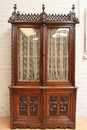 Gothic style Bookcase in Walnut, France 19th century
