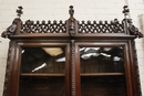 Gothic style Bookcase in Walnut, France 19th century