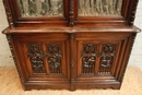 Gothic style Bookcase in Walnut, France 19th century