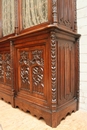 Gothic style Bookcase in Walnut, France 19th century