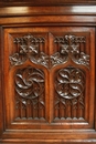 Gothic style Bookcase in Walnut, France 19th century