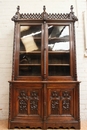Gothic style Bookcase in Walnut, France 19th century