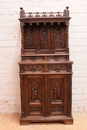 Gothic style Cabinet in chestnut, France 19th century