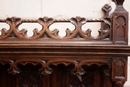 Gothic style Cabinet in chestnut, France 19th century