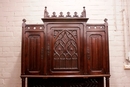 Gothic style Cabinet in Oak, France 19th century