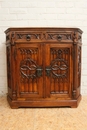 Gothic style Cabinet in Oak, France 19th century
