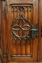 Gothic style Cabinet in Oak, France 19th century