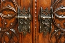Gothic style Cabinet in Oak, France 19th century
