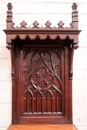 Gothic style Cabinet in Oak, France 19th century
