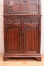 Gothic style Cabinet in Oak, France 19th century