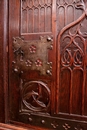 Gothic style Cabinet in Oak, France 19th century